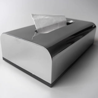 Silver color rounded corners simple tissue case tissue box