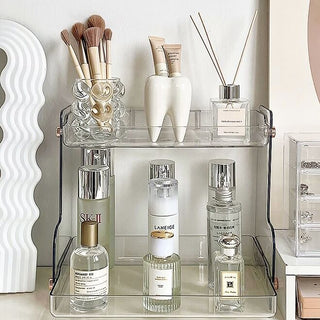 Acrylic Two-Tier Lightweight Cosmetic Storage Rack