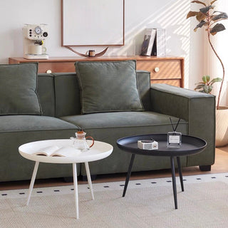 Monochrome Simple Round Side Table  Sofa Table