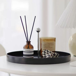 Silver Round Tray with Pole