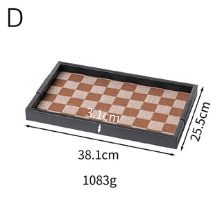 Black Iron Checkerboard Tray   in  and 2 Sizes  Storage