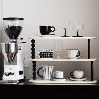 Asymmetrical design Three-tier storage display rack