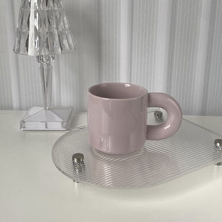 Legged Striped Acrylic Tray