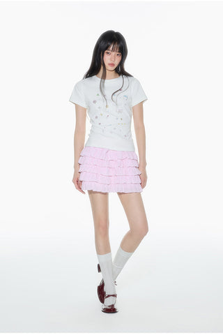 [OTR] rhinestone shoulder tee