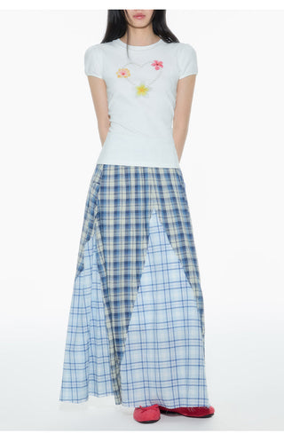 [OTR] plaid A-line skirt