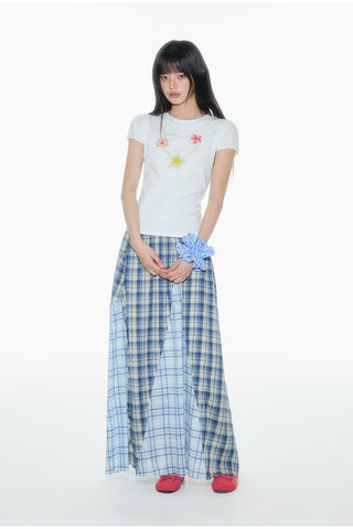 [OTR] plaid A-line skirt