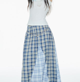 [OTR] plaid A-line skirt