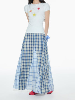 [OTR] plaid A-line skirt