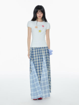 [OTR] plaid A-line skirt