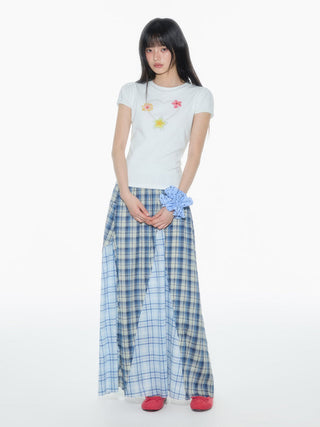 [OTR] plaid A-line skirt