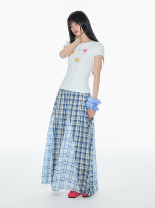 [OTR] plaid A-line skirt
