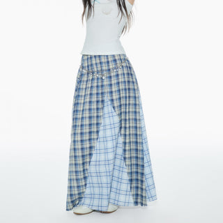 [OTR] plaid A-line skirt