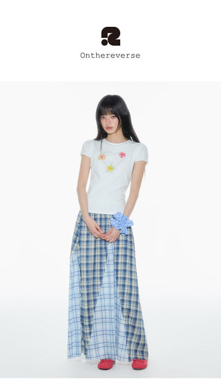 [OTR] plaid A-line skirt