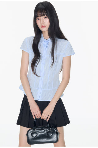 [OTR] striped ruffle shirt