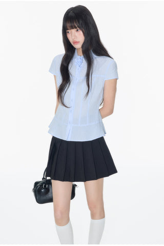 [OTR] striped ruffle shirt