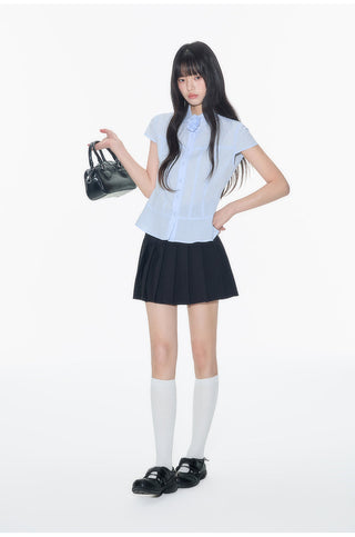 [OTR] striped ruffle shirt