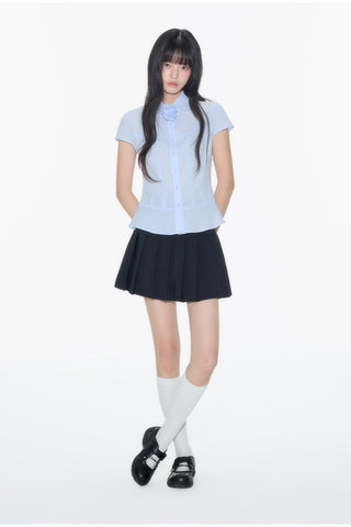 [OTR] striped ruffle shirt