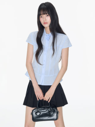 [OTR] striped ruffle shirt