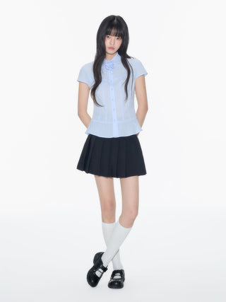 [OTR] striped ruffle shirt