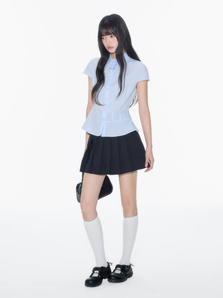[OTR] striped ruffle shirt