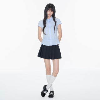 [OTR] striped ruffle shirt
