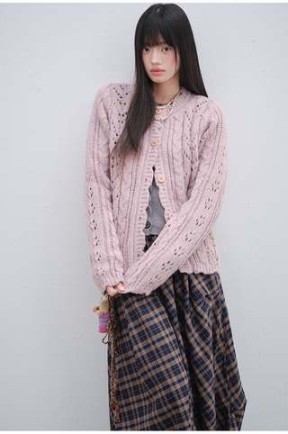 [OTR] pink knit cardigan