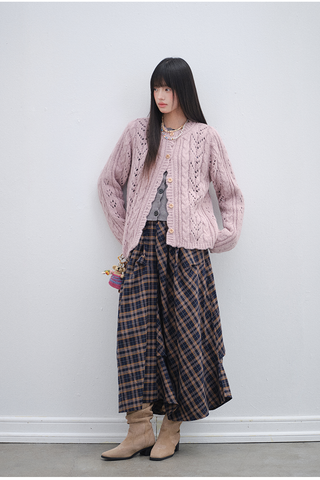 [OTR] pink knit cardigan