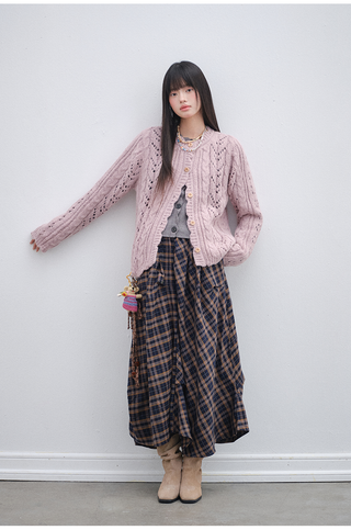 [OTR] pink knit cardigan