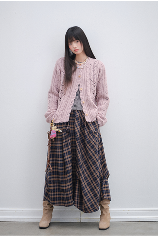 [OTR] pink knit cardigan