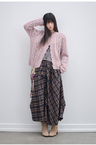 [OTR] pink knit cardigan