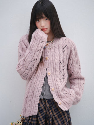 [OTR] pink knit cardigan
