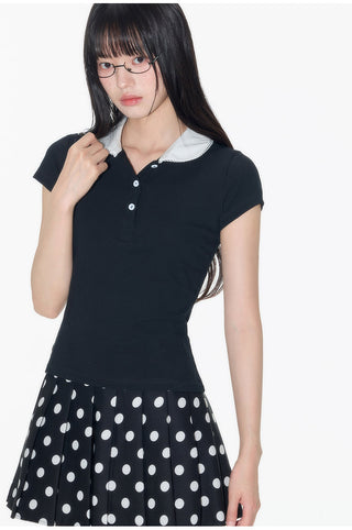 [OTR] contrast polo shirt