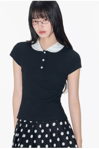 [OTR] contrast polo shirt