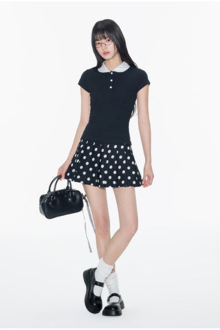 [OTR] contrast polo shirt