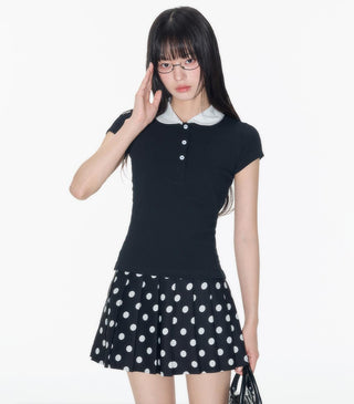 [OTR] contrast polo shirt