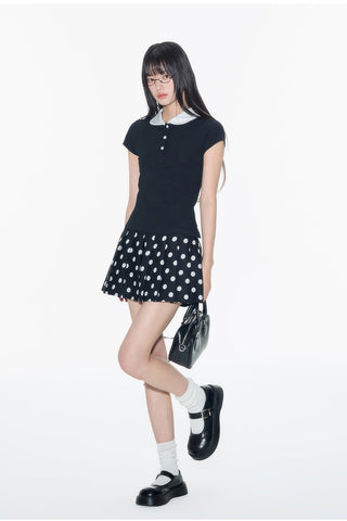 [OTR] contrast polo shirt
