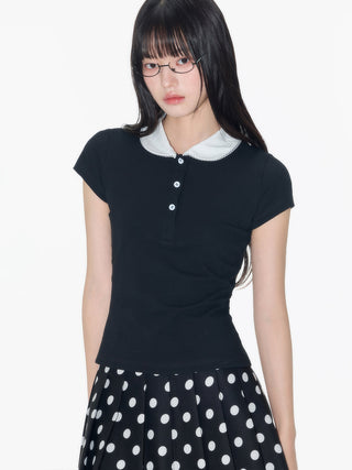 [OTR] contrast polo shirt