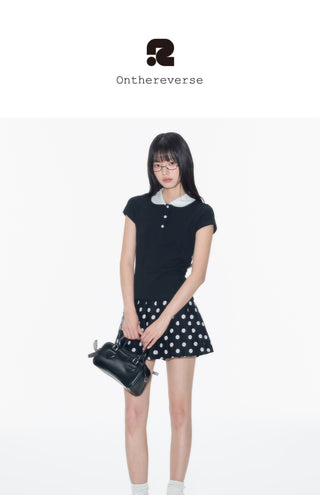 [OTR] contrast polo shirt