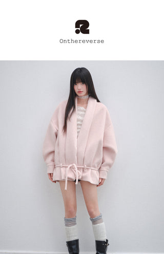 [OTR] pink lace coat