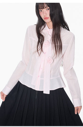 [OTR] bow striped shirt