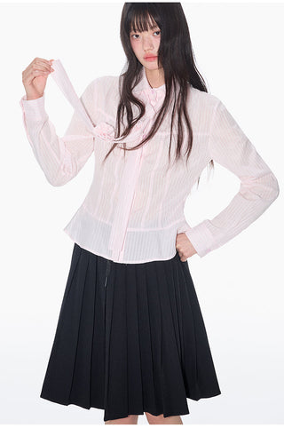 [OTR] bow striped shirt