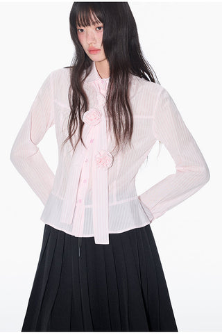 [OTR] bow striped shirt
