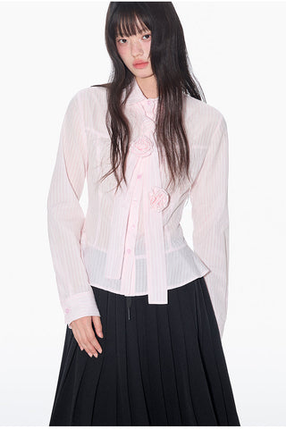 [OTR] bow striped shirt