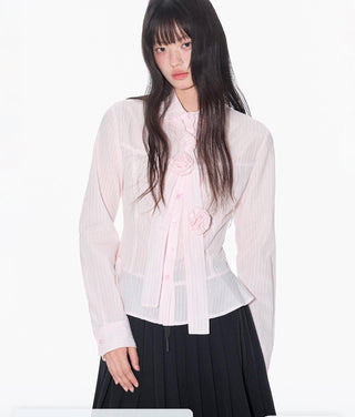 [OTR] bow striped shirt