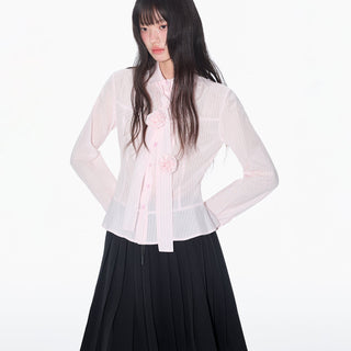 [OTR] bow striped shirt