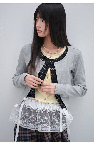 [OTR] polka dot cardigan