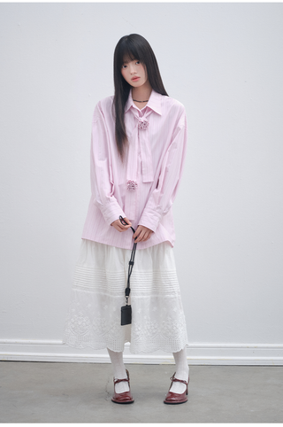 [OTR] rose striped shirt