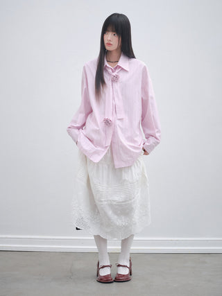 [OTR] rose striped shirt