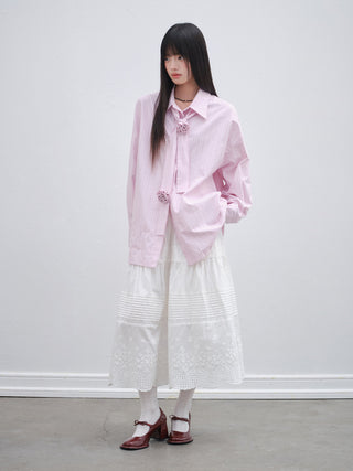 [OTR] rose striped shirt