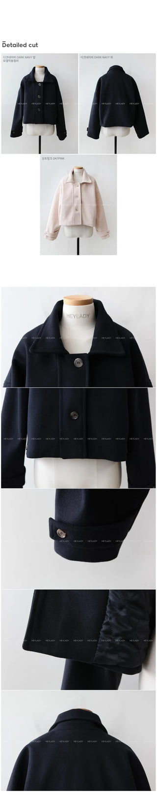 Wool short coat